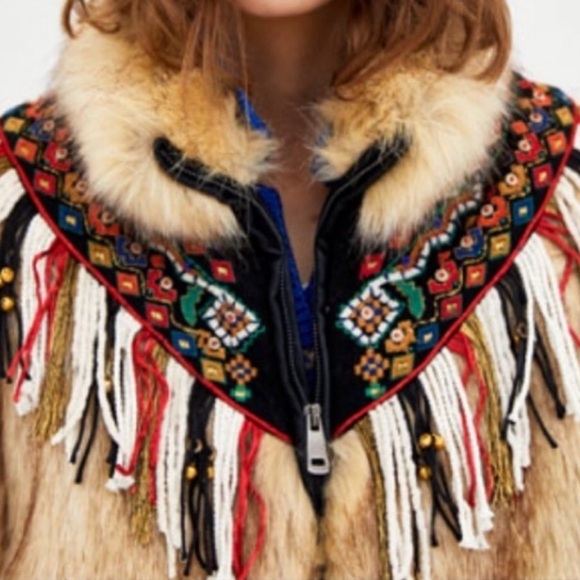 Multicolor Embroidered Teddy Jacket - Picture 5 of 5
